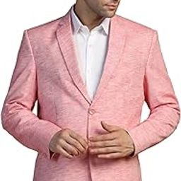 Men's Blazer Regular Fit Linen Blend – Single Breasted Blazer for Men, Side Vents - Ideal for All Purpose Causal, Formal, Festival, Party and Wedding, Sizes 2XS-XL-picture-19