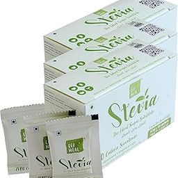 ECOHEAL Stevia Sugarless Sweetener Powder Sachet| Natural Sugar Substitute |100% Zero Calorie |Sugarfree Sweetener| Zero Glycemic Index (30 Sachet Each, Pack of 3)-image-6