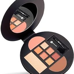 SUGAR Cosmetics Contour De Force Eyes And Face Palette | Pigmented, Long- lasting & Smudgeproof | Includes Blush, Bronzer, Highlighter and 6 Eyeshadow shades - 01 Warm Win | 20.3 gm-26