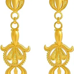 p.c. chandra jewellers Women's & Girl's 22Kt Yellow Gold Jhumki Earrings-picture-46