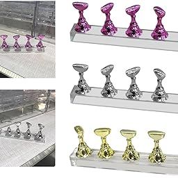 CALANDIS Acrylic Nail Practice Stand Practice Display Stand for Finger Display Makeup Electroplating Pink | Nail Art Accessories | Nail Care, Manicure & Pedicure-50