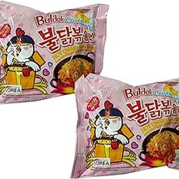 Samyang Hot Chicken Buldak Carbonara Noodles, 130 grams (Pack of 2)-image-65