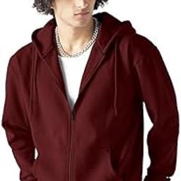 Premium Men's Cotton Blend Fleece Full Zipper Hoodie Sweatshirt with Kangaroo Pocket|Trendy and Comfortable Sweatshirts for Men.-image-12