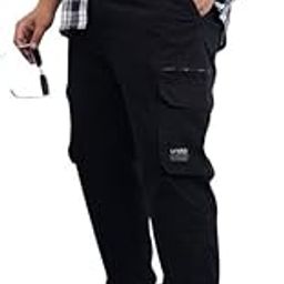 Men Plus Size Cargo Pants | Stretchable Pure Cotton | 6 Pocket | Mid Rise | Oversized Fit | Regular Fit | 3XL to 10XL | Big & Tall Pants for Men Navy-image-11