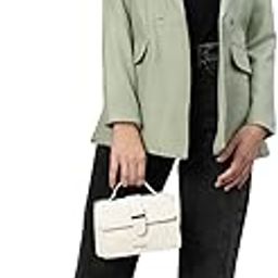 Women Green Solid Double-Breasted Pure Cotton Semi Formal Blazer-11
