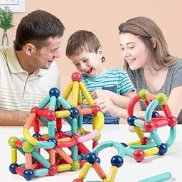 product hub Magnetic Building Sticks Blocks Kids, Learning Sticks and Balls, Activities Toys for Toddlers, Educational Magnet Building Blocks,Kids Toys for 3+ Year Old Gifts (62 pcs)-image-30
