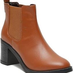 Women's Slipon with Both side Elastic Ankle Length Comfort Mid Top Heel Boots-image-73