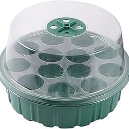 ARTISOUL® 13 Holes Plant Starting Tray Set with Vents 8X5Inch Starter Tray for Flowers Green-image-29