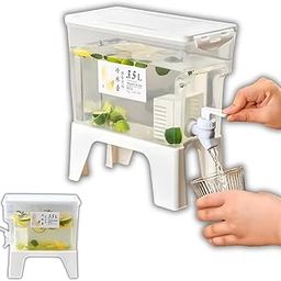 KREPS® Drink Dispenser with Removable Stand | 3.5L Refrigerator Water Jug Cold Kettle - Fridge Water Jug Cold Kettle for Iced Coffee, Lemonade (1)-image-72