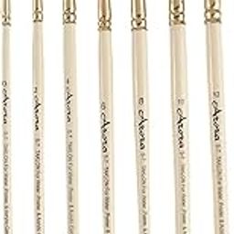 Arora Round Synthetic Hair Brush Set of 7 Piece for Watercolor and Acrylic Painting(Wood)-20