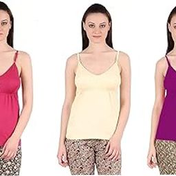 Womens Non Padded Cotton Bra Slip Adjustable Strap Camisole-image-28