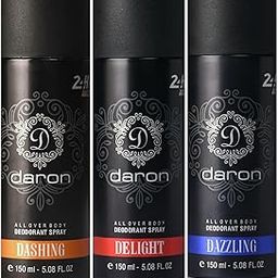 Daron Dashing, Delight & Dazzling All Over Body Deodorant Spray, 150ml, Pack of 3, 24-Hour Protection-image-9