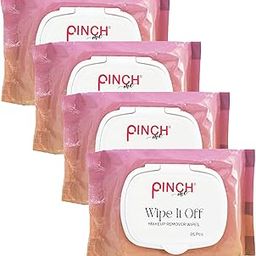 Pinch Me Wipe It Off Makeup Remover Wipes, Daily Cleansing Wipes Removes Waterproof Makeup Remover Paraben & Alcohol Free 25 Pieces of Wipes Per pack (Pack of 4)-image-93