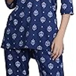 Girl's/Women's Cotton All Over Printed Cotton Nightsuit Set/Nightwear Set/Co-ord Set/Pyjama Set/Pajama Set WSR-104-picture-2