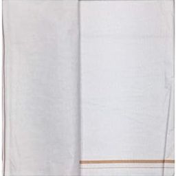 Men's White Cotton Unstitched Paramsukh Dhoti for Men Mundus/Full Length, Men's Casual Style Ethnic Wear, White, 4.5M, Single Piece |-46