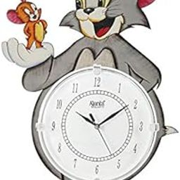 CIRCADIAN Wooden Hand Painted Designer Wall Clock for Home Living Room Office Bedroom (Multicolour)-image-99