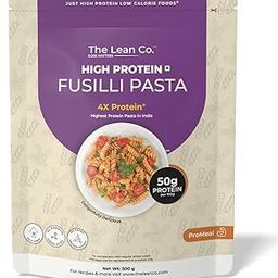 The Lean Co. High Protein Fusilli Pasta 300 g | 50% Protein, 2% Fat | Low Carb | Plant Based Vegan | Multigrain No Maida | Protein Rich(25 gm per serving) | No Preservatives, Additives or Colours-image-56