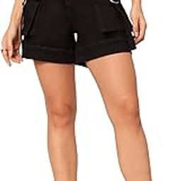 dolce crudo Women's Flared High Rise Regular Stretchable Denim Shorts-picture-32