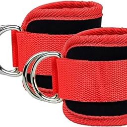 Fitcozi Ankle Straps Ankle Resistance Bands Adjustable Straps Padded Straps Adjustable Fitness Leg Kickback D-Ring for Cable Machine Gym Foot Leg Training Training Support 1 Pair-13