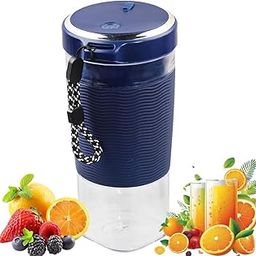KLP 4 Blade Juicer Blender I 450 ML Electric Juicer Machine I Portable Blender For Smoothie And Juices I USB Juicer With Silicone Rubber Grip (Navy Blue)-1