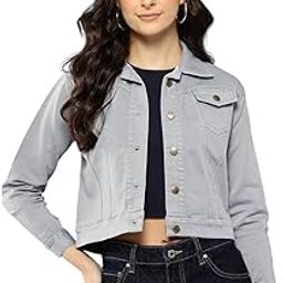 aarika Womens Casual Wear Black Colour Solid Denim Jacket-picture-18