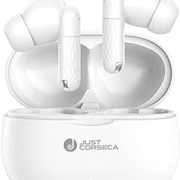 JUST COESECA True Wireless Earbuds with Bluetooth 5.3 | 30H Playtime | 10mm Dynamic Drivers | Smart Soft Touch Controls | Type-C Charging | TWS Earphones (White)-image-32