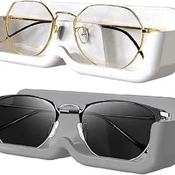 2 Piece Wall Mounted Specs Holder/Sunglasses Display Case with Adhesive, No-Drill Installation, Durable Plastic Eyewear Stand, Space-Saving Organizer, White-image-23