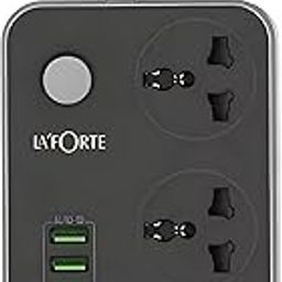 LA' FORTE Superior Power Strip with 6 USB and 3 AC Sockets Extension Boards (Grey, White, 1.65 m, with USB Port)-28