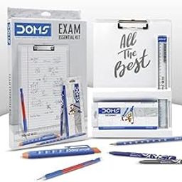 DOMS EXAM Essential KIT, Writing pad, Geometry Box, Pen, Pencil, Erasers, Mechanical Pencil-14