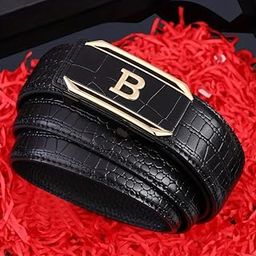 Generic Stylish Men's Crocodile Pattern Belt Multifunctional Automatic Buckle-image-13