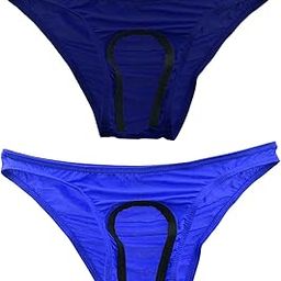 Men's Microfiber Open Crotch Thong Comfortable Underwear Brief-picture-25