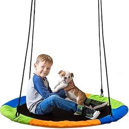 REZNOR Multicolor Swing 40 Inch 85 kg Load Capacity Fabric Includes Hanging Kit for Kids Outdoor Indoor Heavy Duty Safe Durable Swing-image-52