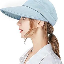 Women Polyester ® Sun Hat, 2 In 1 Wide Brim Sun Hats Sport Caps Outdoor Uv Protection Summer Cap With Detachable Top For Beach, Fishing, Baseball-image-47