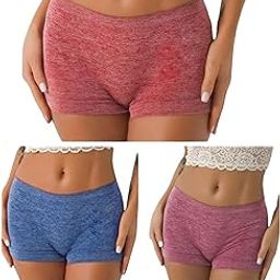 SOXY Cottons Women's Mid Waist Cotton Underwear Multicolor Hipster Boyshorts Panties Pack of 3-picture-17