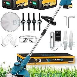 Flexi Madhav Grass Cutting Machine Electric | Grass Cutting Machine | Grass Cutter Tools | Electric Wireless Rechargeable Edge Cutter 24V - 25cm Cutting Width | 2-in-1 Mower & Trimmer |-18