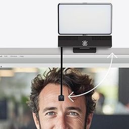 Pro 4K HD Webcam Pro and Light Panel Bundle with Eye Contact, Noise Cancelling Mic-24