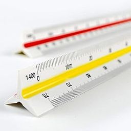 True-Ally Triangle Scale Ruler, 30 cm/12-inch Long Plastic Straight Measuring Tool for Architects, Engineers, School/College Students, Office Employee (1-Piece)-19