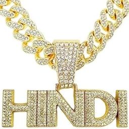 Men Women Hip Hop Hindi Pendant Necklace Crystal Cuban Chain HipHop Iced Out Bling Necklaces Fashion Jewelry-image-58