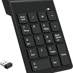 Wireless 18 Key Numeric Keypads Numpad 2.4GHz Mini USB Receiver Portable Silent Financial Accounting Wireless Numeric Keyboard Extensions for Laptop, Desktop, Surface pro, Notebook, PC-19