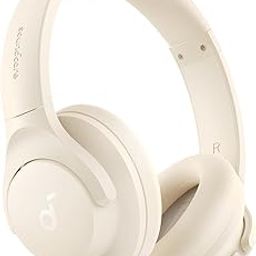 soundcore by Anker Q20i Hybrid Active Noise Cancelling Headphones, Wireless Over-Ear Bluetooth, 40H Long ANC Playtime, Hi-Res Audio, Big Bass, Customize via an App, Transparency Mode (White)-1