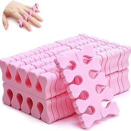 MAYCREATE® 50pcs Sponge Toe Separators Soft Finger Separators Foam Toe Divider Spacer for Polishing Pedicure Manicure Coating Gel Painting Nail Art Products Accessories (Pink)-picture-49