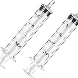 Spylx Plastic Syringe 20ml for Liquid Measuring Syringes Without Needle for Feeding Pets Animals Epoxy Resin, Craft, Scientific Labs, , Oil or Glue Applicator Easy to Clean & Reusable Syringe (2pc)-1