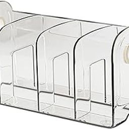 Acrylic Magazine Holder Bookend Clear Small Bookshelf for Office Accessories 4 Grids-picture-15
