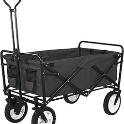 Mishrit Foldable Utility Wagon Cart Trolley Utility Grocery Wagon for Camping Shopping.-image-13