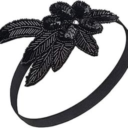 Beaded Crystal Headband, Gatsby 20s Flapper Elastic Hair Band, Rhinestone Fascinator Headwrap, Wedding Bridal Headdress-image-54