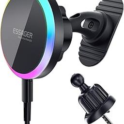 ESSAGER for Magsafe Car Mount Charger, 15W Magnetic Wireless Car Charger, for MagSafe Car Mobile Holder, Air Vent/Dashboard Car Phone Holder Mount Compatible with iPhone 15/14/13/12 Series-image-58
