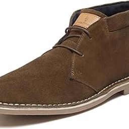 Men's Olive Green Italian Suede Leather Stitch Down Desert Boots Chukka Style Handmade Cushioned Ankle Boot for Men Biking Hiking (Size-6 UK) (SDSUCKCU)-picture-6