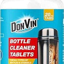 DONVIN Bottle Cleaner Tablets (20 x 4g) | Safe for Stainless Steel, Plastic, Ceramic & Glass | Powerful Stain Removal & Odor Elimination | Eco-Friendly, Non-Toxic, Easy to Use-image-64