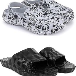Combo Pack of 2 Slipper/Flip Flops/Slides/Clogs/Sandals for Men (Cl-Guday Vs Diamond)-image-89