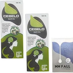 Cebelo Hair Oil with Yashti Madhu, Bhringraj, Jojoba Oil, Brahmi, Tulsi, 100 mlPACK OF 2 AND NN FALL HAIR CAP. PACK OF 1-image-2